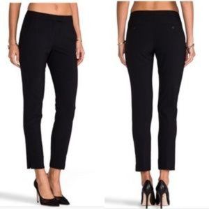 Theory Ibbey 2 Urban Black Flared Trousers Wool and Polyester Bled Size 4